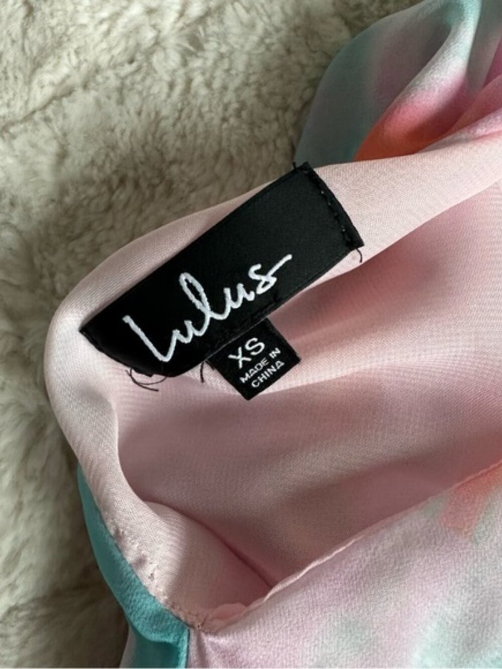 Lulu's | Flying Watercolors Fuchsia Print Maxi Dress | Size Extra Small - Picture 8 of 12